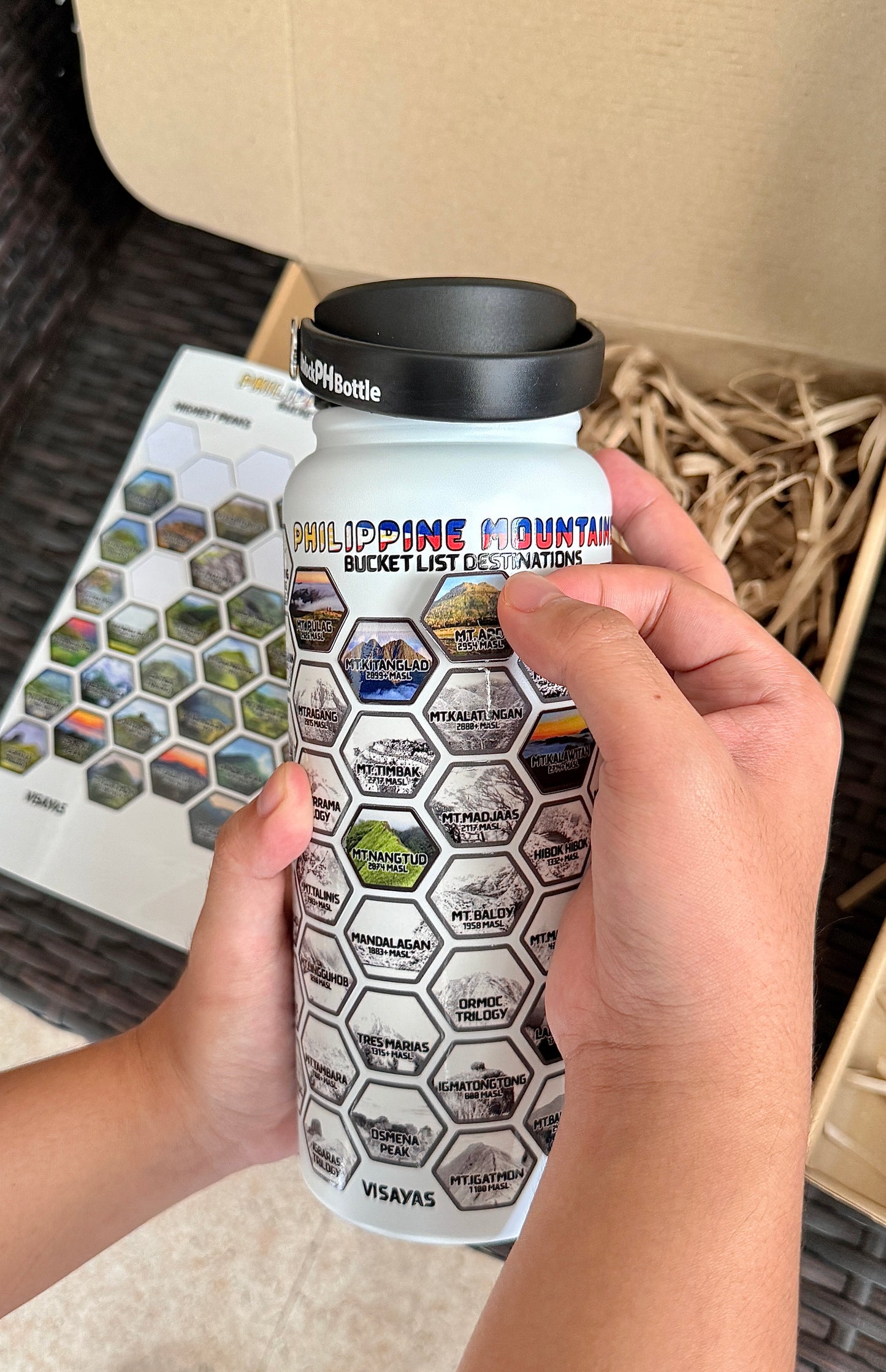 PH Mountain Bottle_White with Premium Stickers